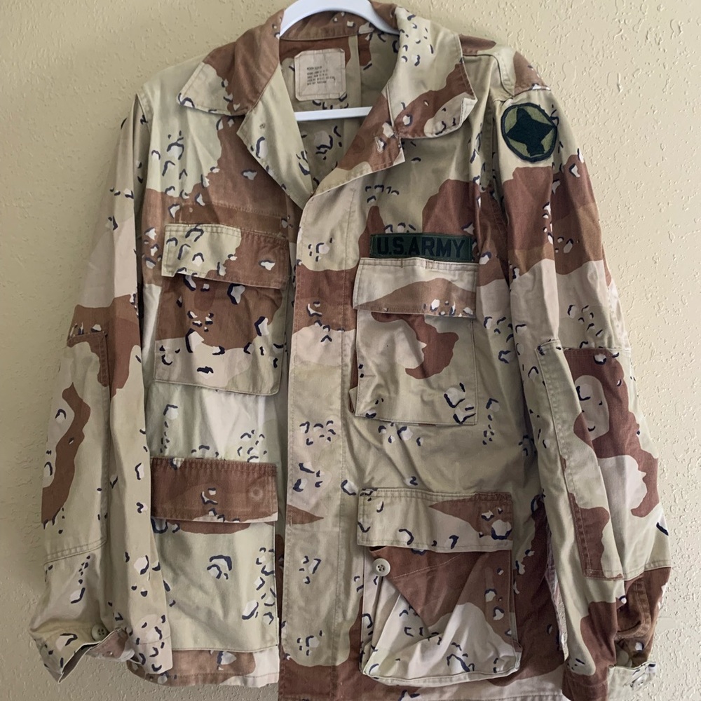 Camouflage Print Military Jacket